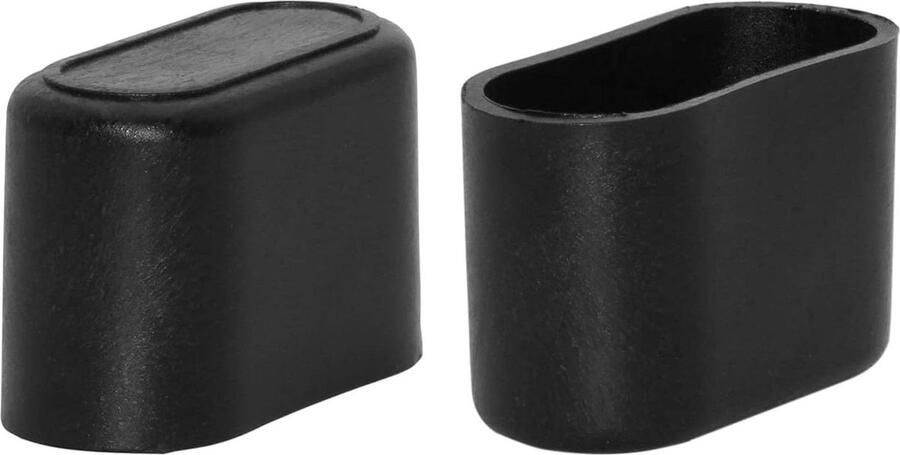 Stoel Been Vloerbeschermers Harde PP Plastic Ovale Meubelen Voeten Caps Zwart 18 x 40 mm 45 64 inch x 1-9 16 inch
