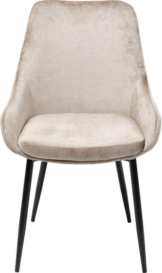 Kare Design Stoel East Side fluweel beige 52cm