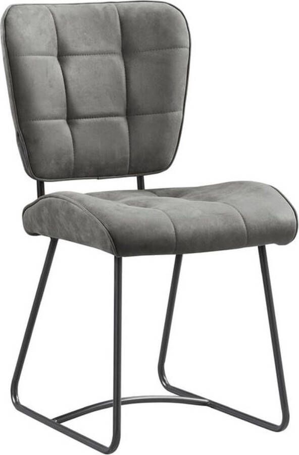 Stoel Henry Steel Polyester Set van 2 Zithoogte 50 cm Zitdiepte 48.5 cm