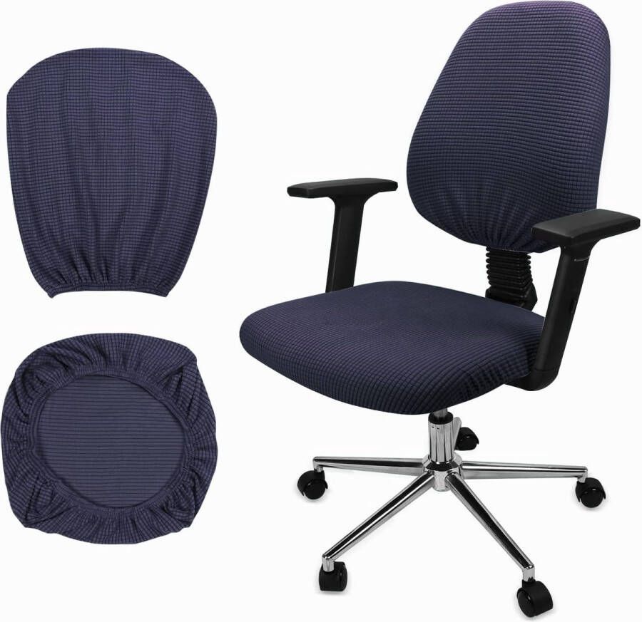 Stoel Hoes-Stoelhoezen-stoelen stretch -Hoes voor gamingdraaistoelAfneembaar en wasbaarmet -Bureaustoelhoes 1 set zachte stretch spandex stoelhoezen voor bureaustoel