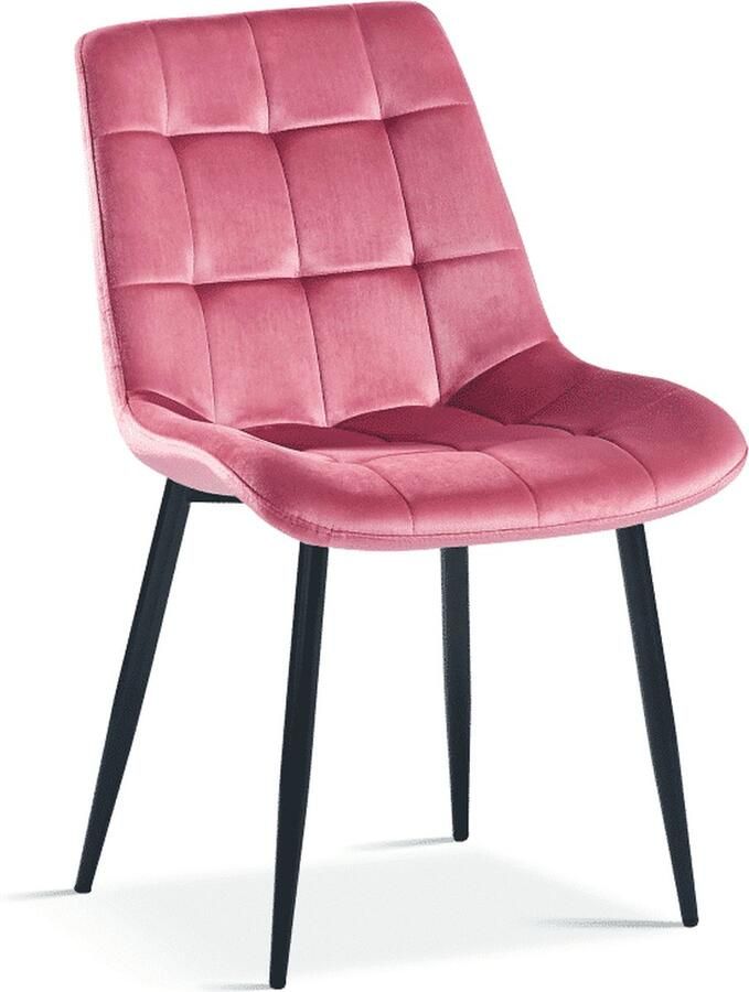 ZAZA Home Stoel 'Juta' Fluweel Roze