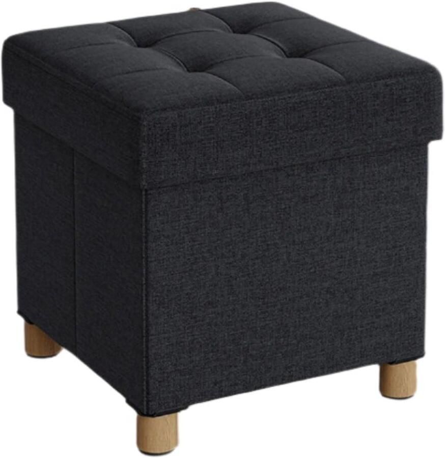 Stoel kruk met opslagruimte opvouwbare bank kleine poef hoge veerkracht 38 x 38 x 40 cm