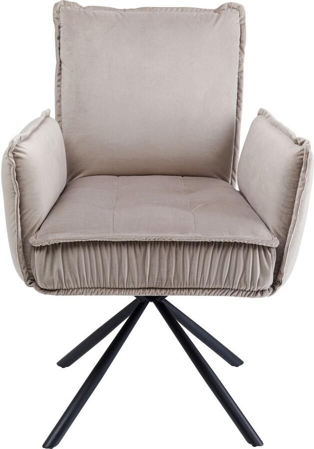 Kare Design Chelsea Velvet Armstoel Set Van 2 Grijs Fluweel