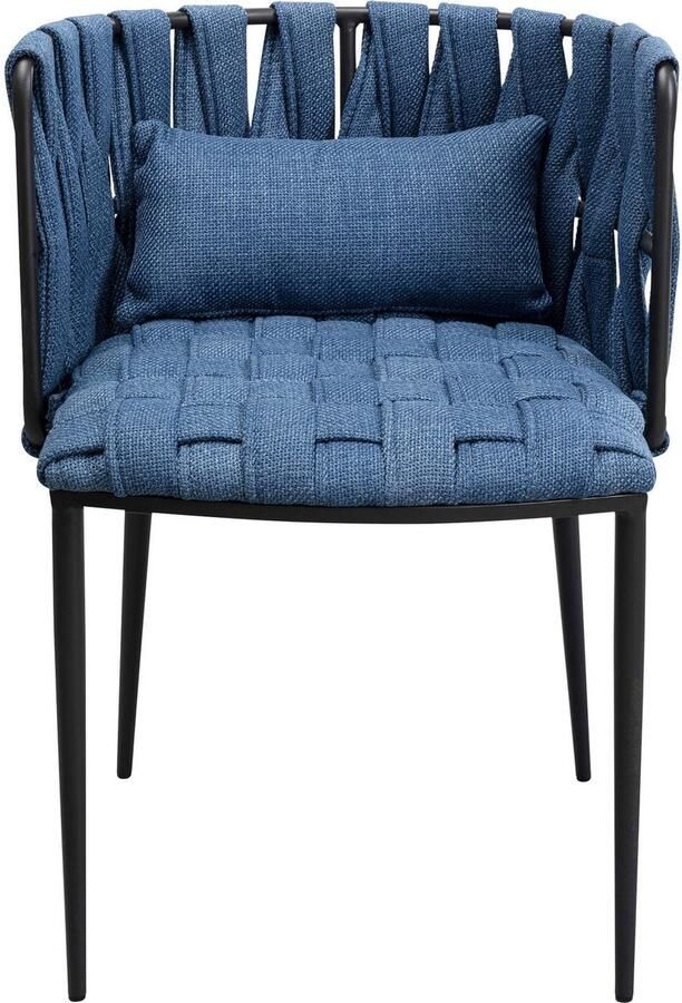 Stoel met armleuningen Saluti blauw Kare Design