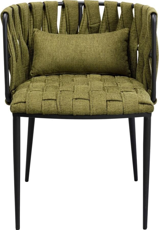 Stoel met armleuningen Saluti groen Kare Design