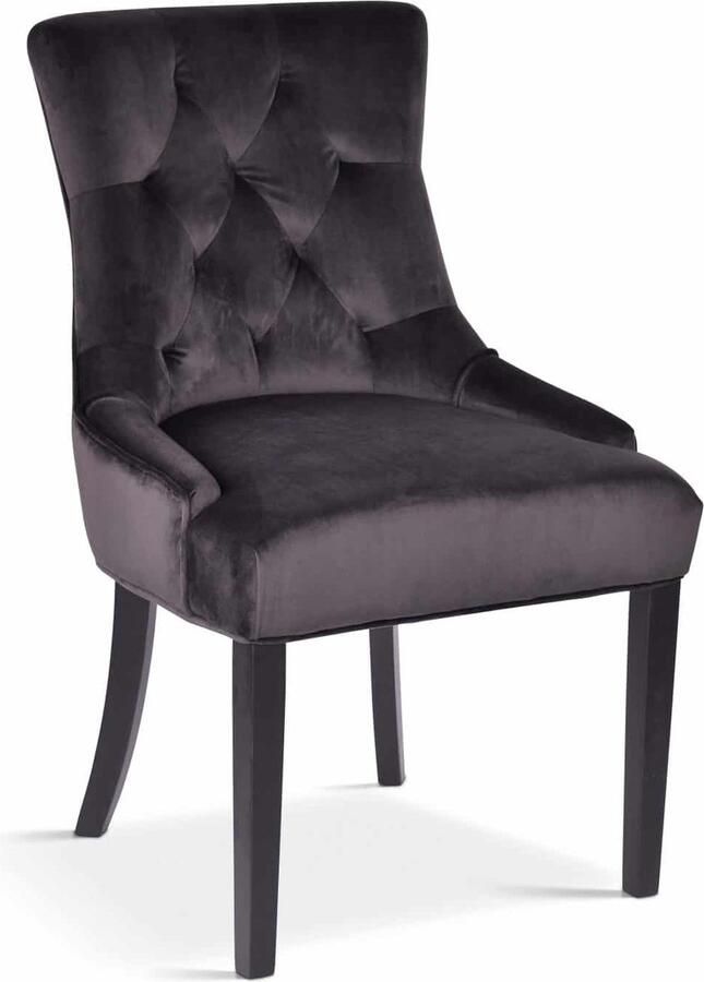 ZAZA Home Stoel Velours Donkere Poten