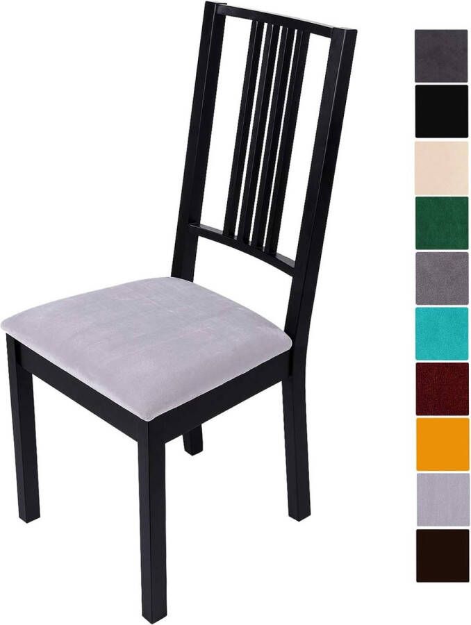 Stoelbekleding zitvlak zachte stoelbekleding stoel stretch stoel overtrekken voor eetkamerstoelen afwasbaar mooie overtrek hoezen voor stoelen Set van 4
