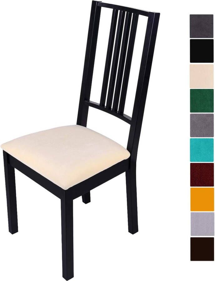Stoelbekleding zitvlak zachte stoelbekleding stoel stretch stoelovertrekken voor eetkamerstoelen afwasbaar mooie overtrek hoezen voor stoelen Set van 2
