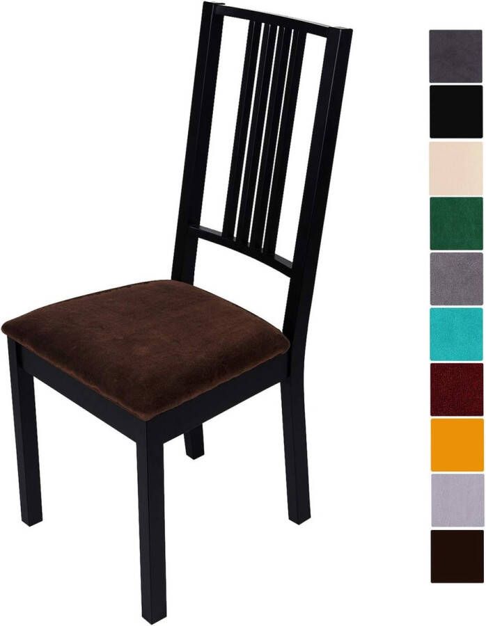 Stoelbekleding zitvlak zachte stoelbekleding stoel stretch stoelovertrekken voor eetkamerstoelen afwasbaar mooie overtrek hoezen voor stoelen Set van 4