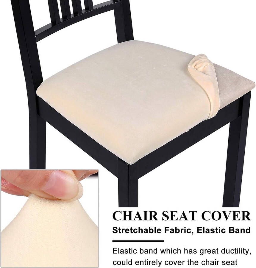 Stoelbekleding zitvlak zachte stoelbekleding stoel stretch stoelovertrekken voor eetkamerstoelen afwasbaar mooie overtrek hoezen voor stoelen Set van 4