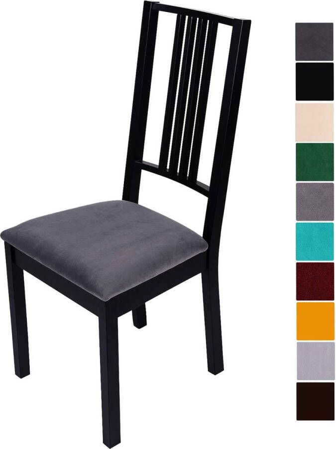Stoelbekleding zitvlak zachte stoelbekleding stoel stretch stoelovertrekken voor eetkamerstoelen afwasbaar mooie overtrek hoezen voor stoelen Set van 2
