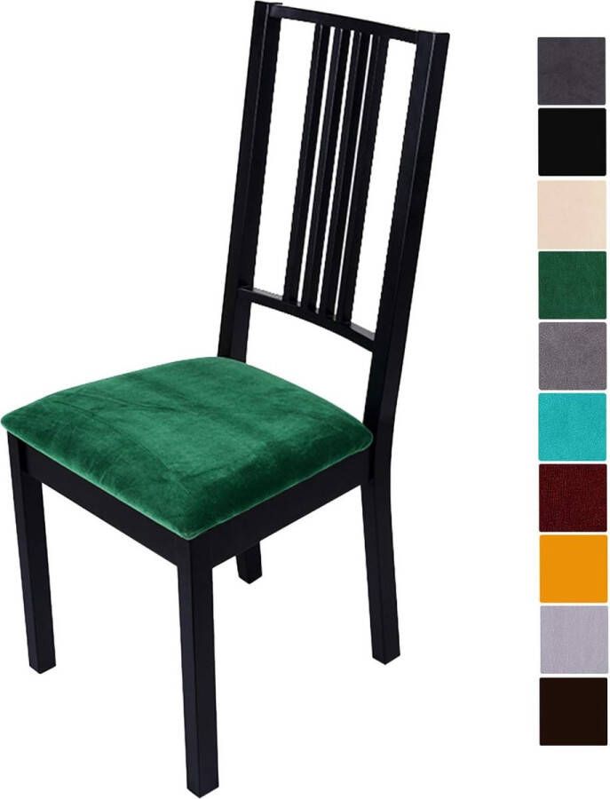 Stoelbekleding zitvlak zachte stoelbekleding stoel stretch stoelovertrekken voor eetkamerstoelen afwasbaar mooie overtrek hoezen voor stoelen Set van 2