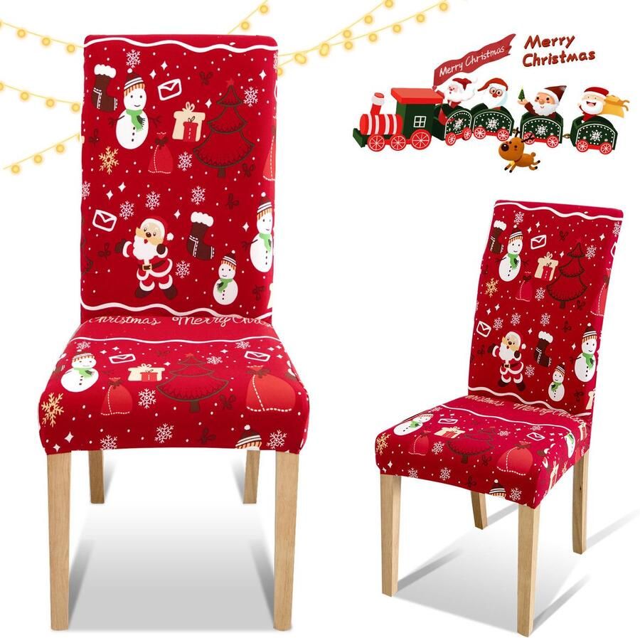 Stoelhoes Kerstmis Washable Chairs Protection for Kitchen Hotel Party Dining Room Stoelhoes Kerstmis kerstdecoratie set van 6