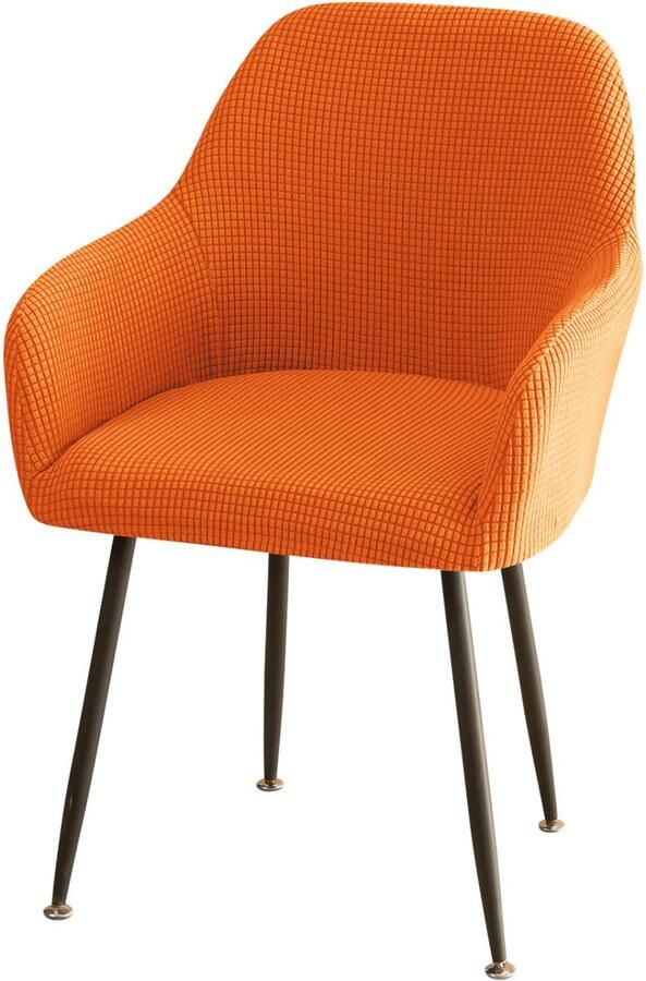 Stoelhoes met armleuning stoelhoezen stretch eetkamerstoelen armleuning stoelhoes stoel Hoes Stoelhoezen met armleuning universeel voor eetkamer keuken 1 stuk oranje