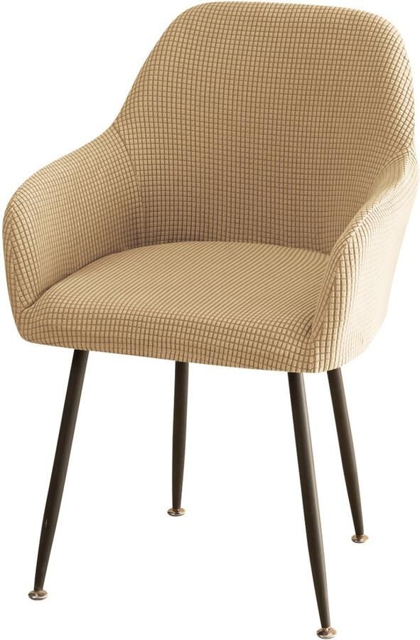 Stoelhoes met armleuning stoelhoezen stretch eetkamerstoelen armleuning stoelhoes stoelhoezen met armleuning universeel voor eetkamer keuken 1 stuk kaki