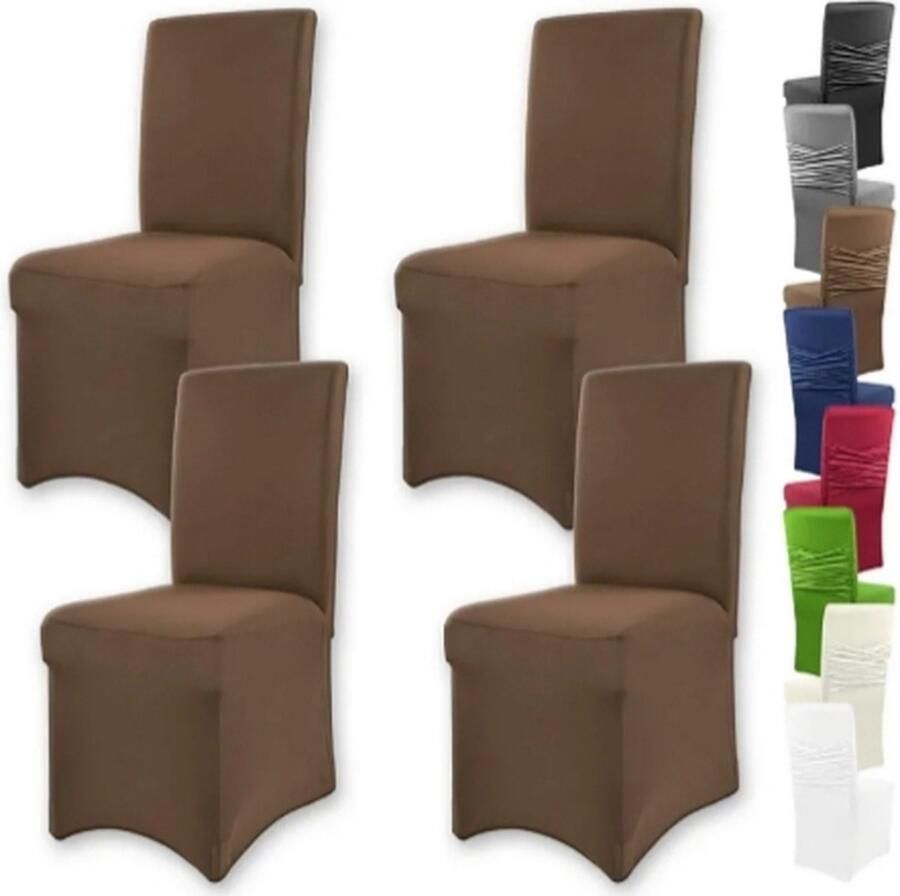 Stoelhoes ronde en hoekige rugleuningen bi-elastische pasvorm met getest vertrouwen 4 stuks