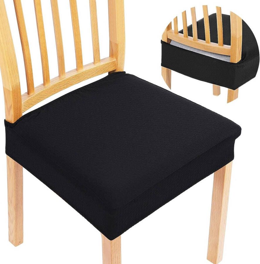 Stoelhoes stretch spandex wasbare overtrek voor stoelen stoelhoezen voor eetkamerstoelen anti-stof eetkamerstoelhoezen marineblauw set van 6