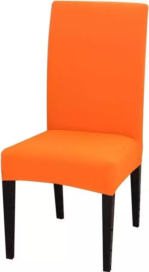 Stoelhoes voor Eetkamerstoel 2 Stuks Oranje Stretch Materiaal Universele Stoelhoezen Bescherming voor uw stoelen Nieuw uiterlijk