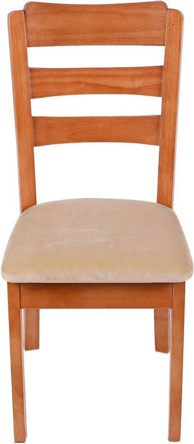 Stoelhoes zitting fluweel zachte stoelhoes stretch stoelhoezen voor eetkamerstoelen afwasbaar voor stoelen set van 4 crème