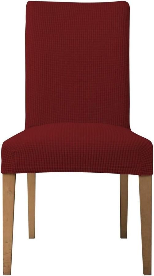 Goodivery Stoelhoezen 4 stuks elastische stoelhoezen stretchhoes jacquard hoezen voor bruiloft feesten banket decoratie bi-elastische spanhoes (wijnrood 4 stuks)