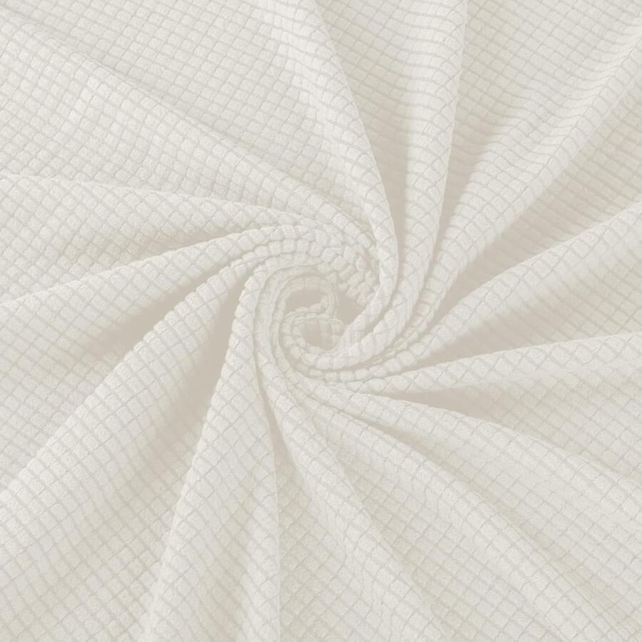 Stoelhoezen 4 stuks elastische stoelhoezen stretchhoezen jacquard hoezen voor bruiloft feesten banket decoratie bi-elastische spanhoes (crèmekleur 4 stuks)