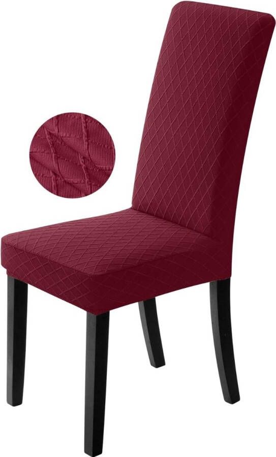 Stoelhoezen 4 Stuks Stoelbekleding Voor Eetkamerstoelen Stretch en Intrekbaar Stoelhoes Grijs- Wasbaar Prachtig Design Stenberi - Foto 2