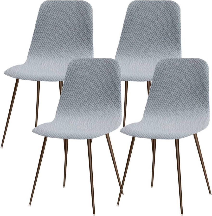 Stoelhoezen 4-zits stretch stoelhoezen voor eetkamerstoelen Universele wasbare hoes Stoelhoezen Scandinavische stoelhoes voor keukenstoelen Hotel Banket Diagonal#Blue Grey