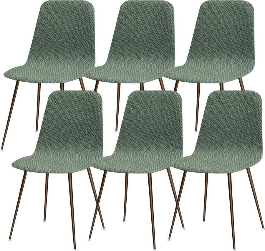 Stoelhoezen 6 Eetkamer Stretch Stoelhoezen voor Eetkamerstoelen Universele Wasbare Hoes Stoelhoezen Scandinavische Stoelhoes voor Keukenstoelen Hotel Banket Diagonal#Turquoise