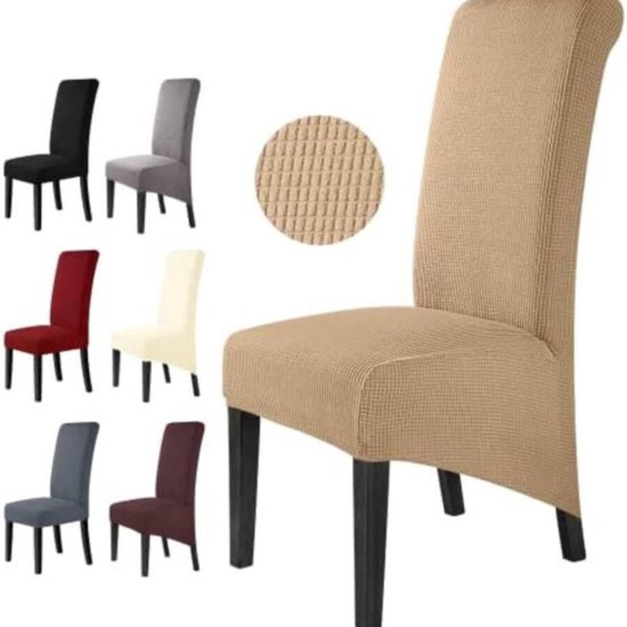 Stoelhoezen 6 stuks Stoelhoezen eetkamerstoelen stoelhoezen stretch - Foto 2