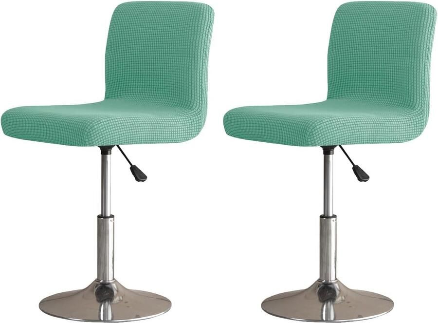 Stoelhoezen barkrukhoezen barstoelhoes stretch met rugleuning 2 4 6 stuks hoezen voor barkrukken bar wasbare stoelhoes geschikt voor hoge barkrukken stoelhoezen groen 2 stuks