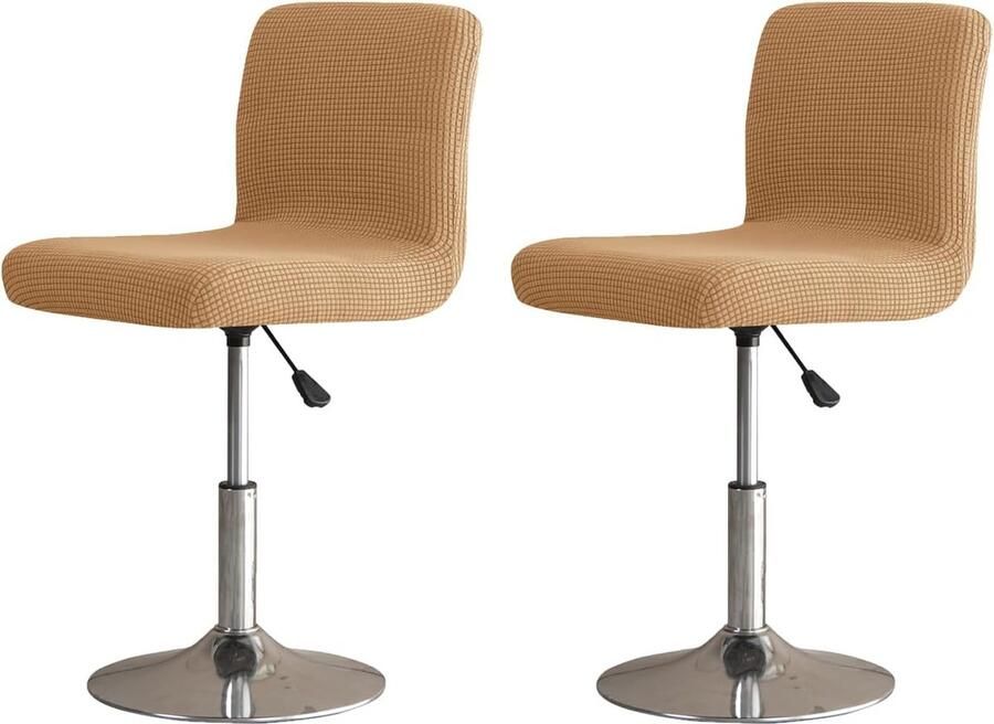Stoelhoezen Barkrukhoezen Barstoelhoes Stretch met Rugleuning 2 4 6 Stuks Hoezen voor Barkrukken Bar Wasbare Stoelhoes Geschikt voor Hoge Barkrukken Stoelhoezen Koffie||2 Stuks