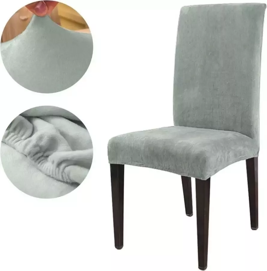 Stoelhoezen Eetkamerstoel Stoelhoezen Eetkamerstoelen Stoelhoezen Stretch Stoelhoes Zachte Pluche Stof 2 Stuks Cyaan