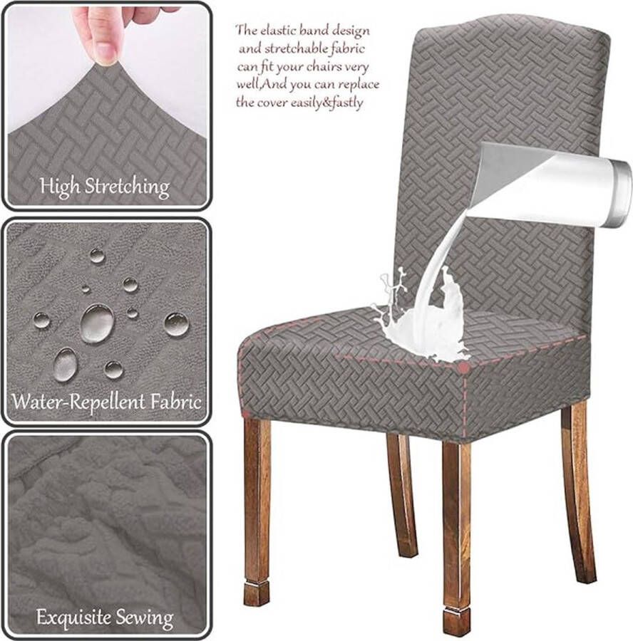 Stoelhoezen eetkamerstoelen \ chair covers dining room chairs 36D x 38.1W x 48.3H centimetres - Foto 2