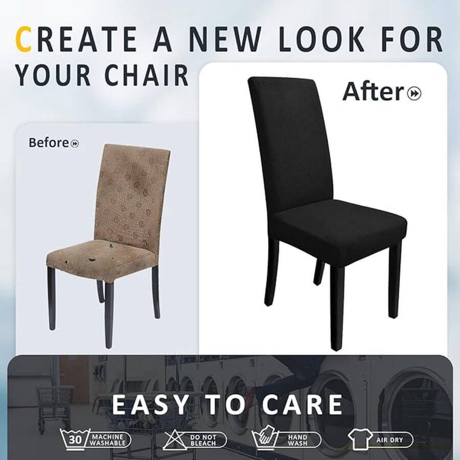 Stoelhoezen eetkamerstoelen ‎50 x 50 x 60 cm;