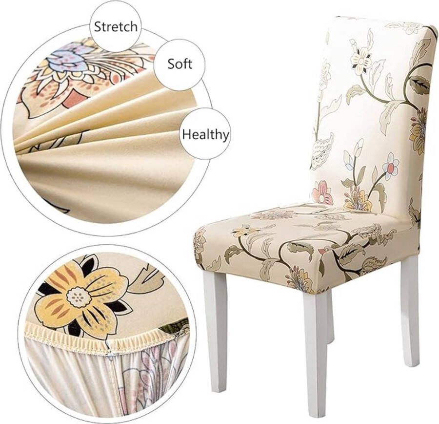 Stoelhoezen eetkamerstoelen ‎7 x 43 x 50 cm