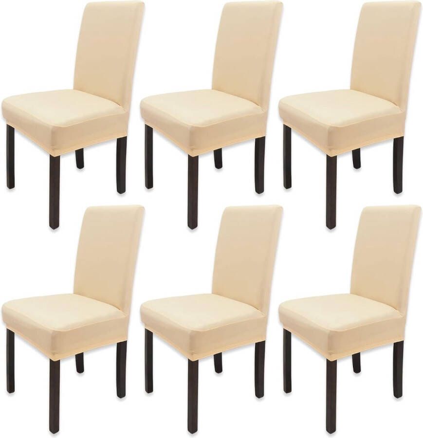 Stoelhoezen Eetkamerstoelen ChicShield Champagne Dining Chair Covers: Set van 6 Stijlvolle Bescherming & Elegante Veelzijdigheid Voor Elke Gelegenheid!