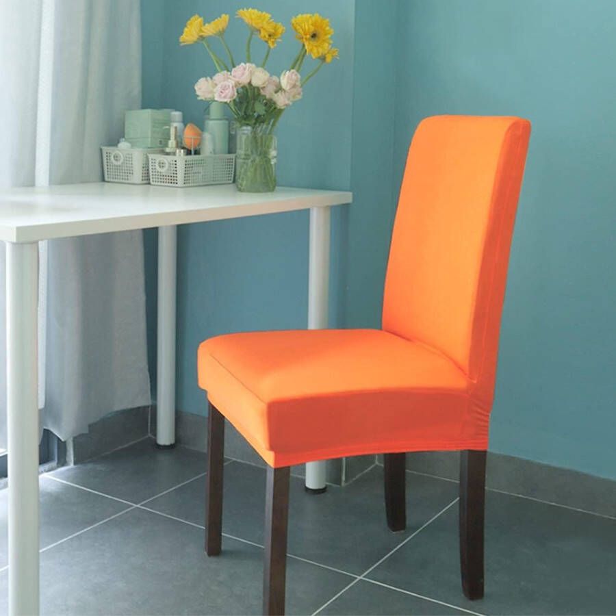 Stoelhoezen Eetkamerstoelen ModernEase Stretch Dining Chair Covers: Set van 6 Afneembaar Wasbaar & Stijlvol Elastisch Ideaal voor Bruiloften Feesten & Thuisdecor Bescherming met Flair!