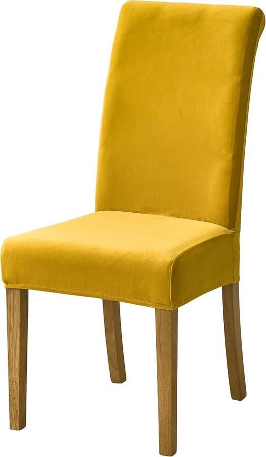 Stoelhoezen Fluwelen Stretch Stoelhoezen 2 stuks geel pluche beschermhoezen Wasbare Verwijderbare Eetstoelhoezen voor Eetkamerstoelen Hoge Rugstoelen Thuis Restaurant en Hotel Decor