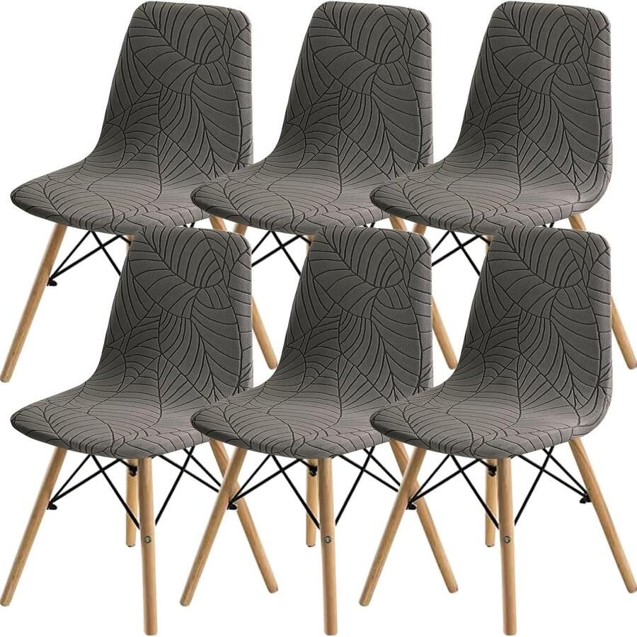 Stoelhoezen set – stijlvolle hoezen voor eetkamerstoelen – 6 stuks