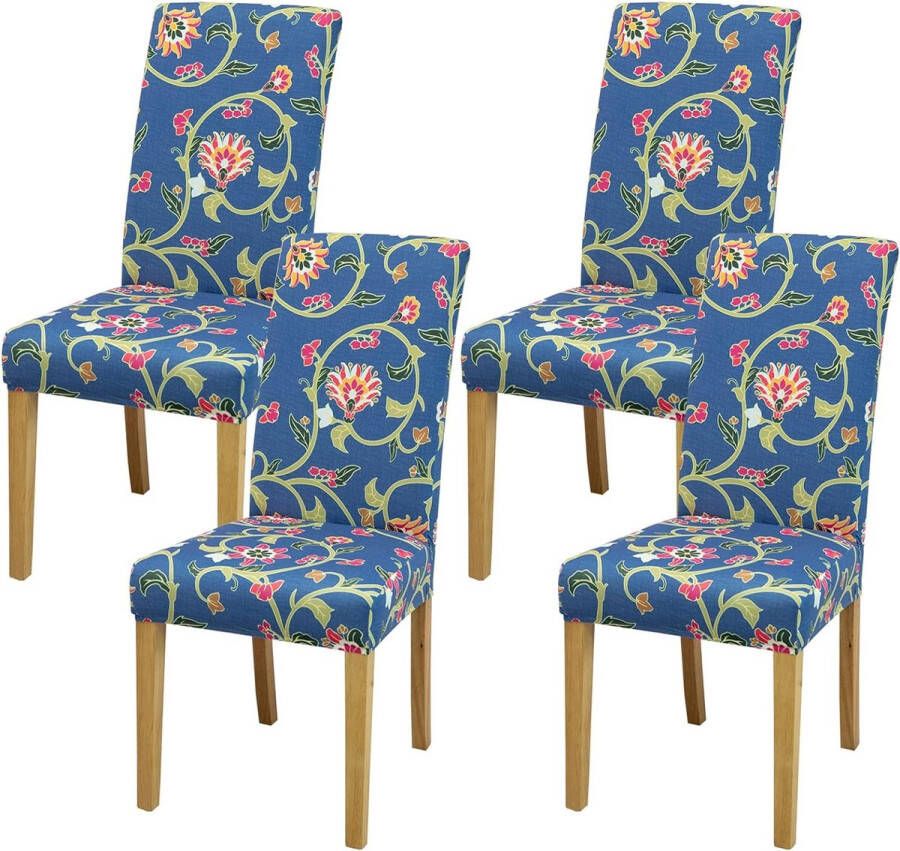 Merkloos Stoelhoezen set van 6 stretch stoelhoezen voor eetkamerstoelen afneembaar wasbaar decoratie voor huis keuken hotel restaurant banket bruiloft feest - Foto 2