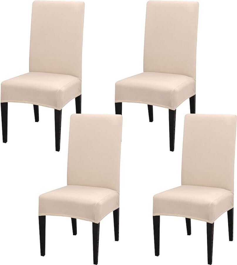 Stoelhoezen Set van 4 stretch stoelhoezen voor eetkamerstoelen afneembare wasbare stoelen bescherming decoratie stoelhoes voor hotel ceremonie banket keuken restaurant huis bruiloft feest