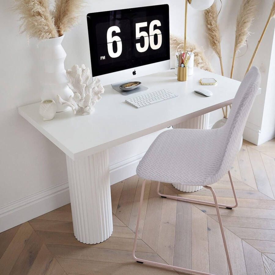 Merkloos Stoelhoezen Set van 4 Stuks Stretch Stoelhoezen Jacquard Eetkamerstoelhoezen Universele Stoelhoezen Afneembaar Wasbare Stoelhoes voor Eetkamer Hotel Banket Bruiloft Feest(T-Wit Set van 4)