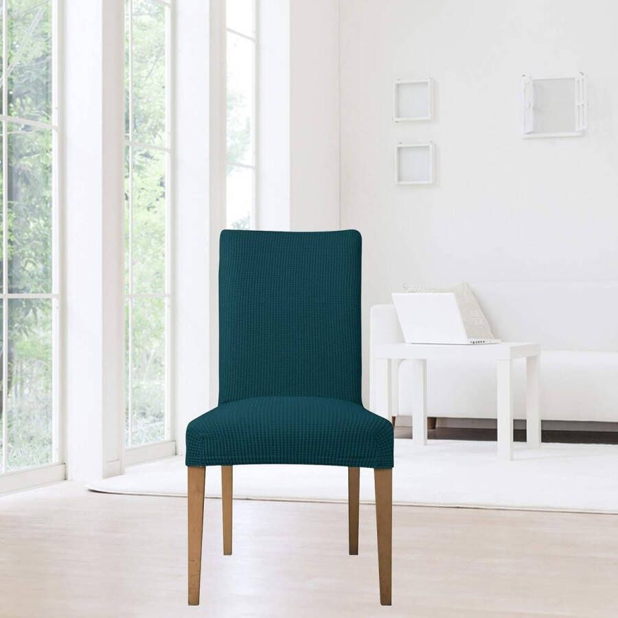 Stoelhoezen set van 6 elastische stoelhoes stretchhoes jacquard hoezen voor bruiloften feesten banketdecoratie bi-elastische aansluitende hoes (olijfgroen 6 stuks)