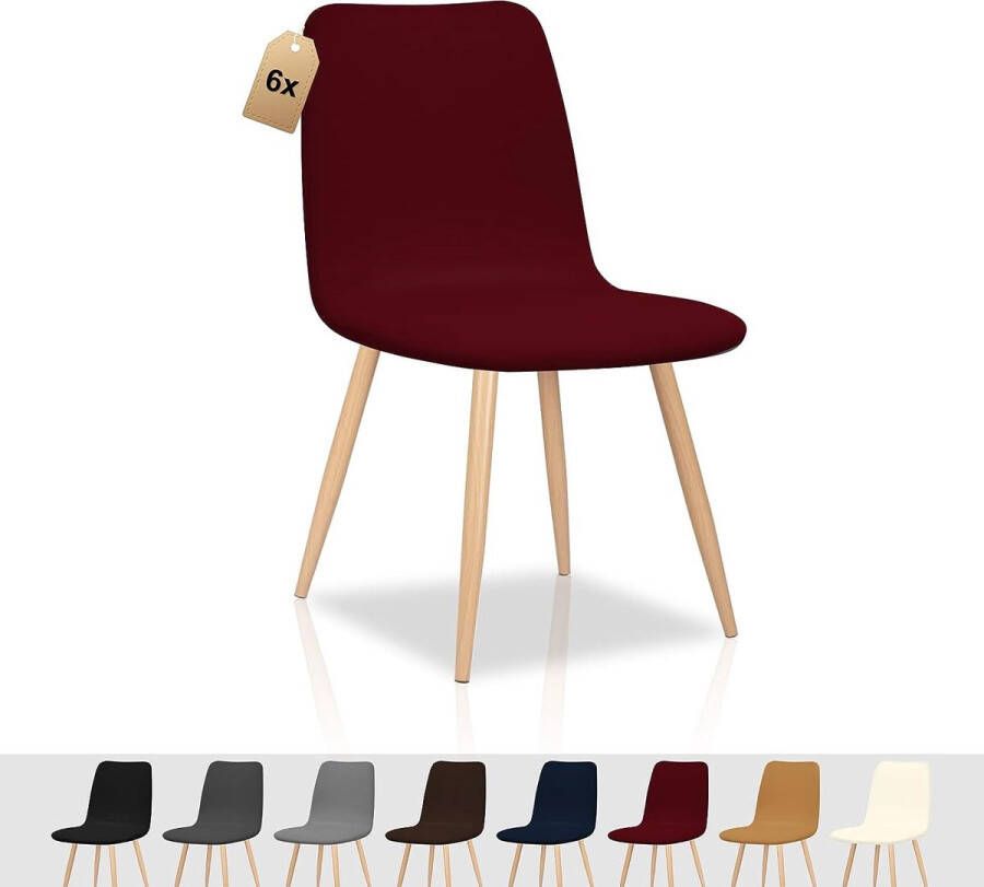 Stoelhoezen set van 6 stretch stoelhoezen Scandinavisch universeel afneembaar wasbaar beschermhoezen voor keukenstoelen hotel banket (marineblauw 6 stuks)