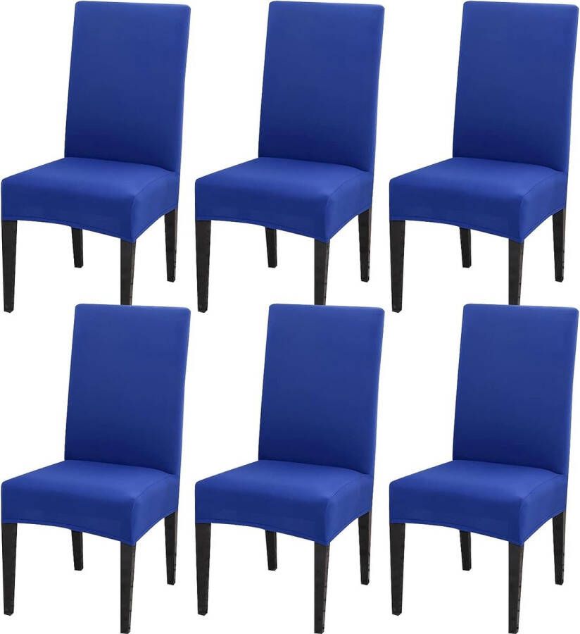 Stoelhoezen set van 6 stretch stoelhoezen voor eetkamerstoelen afneembaar wasbaar decoratie voor hotel ceremonie banket keuken restaurant huis bruiloft feest