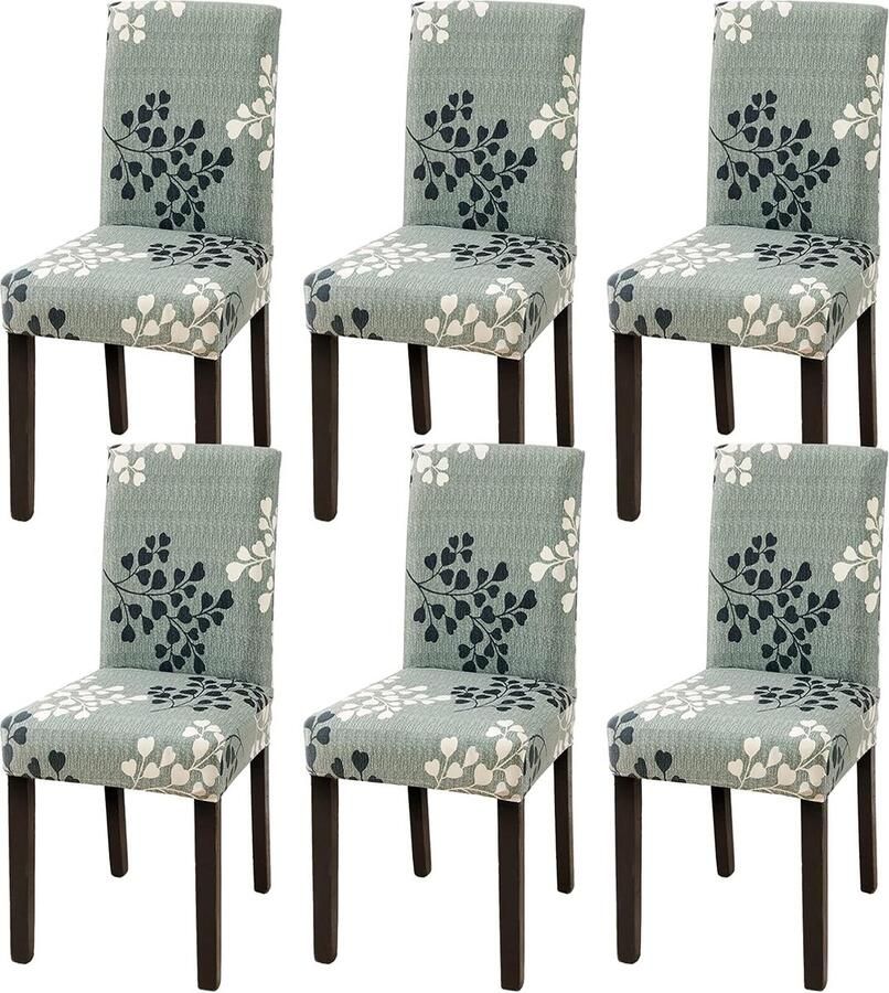 Stoelhoezen set van 6 stretch stoelhoezen voor eetkamerstoelen afneembare wasbare stoelen bescherming decoratie stoelhoes voor thuis keuken hotel restaurant banket bruiloft feest