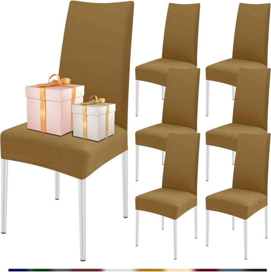 Stoelhoezen set van 6 stretch stoelhoezen voor eetkamerstoelen elastisch moderne universele stoelhoezen voor restaurant hotel banket feest decoratie (grijs-blauw set van 6)