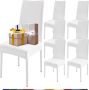 Stoelhoezen set van 6 stretch stoelhoezen voor eetkamerstoelen elastisch moderne universele stoelhoezen voor restaurant hotel banket feest decoratie (set van 6) - Thumbnail 2