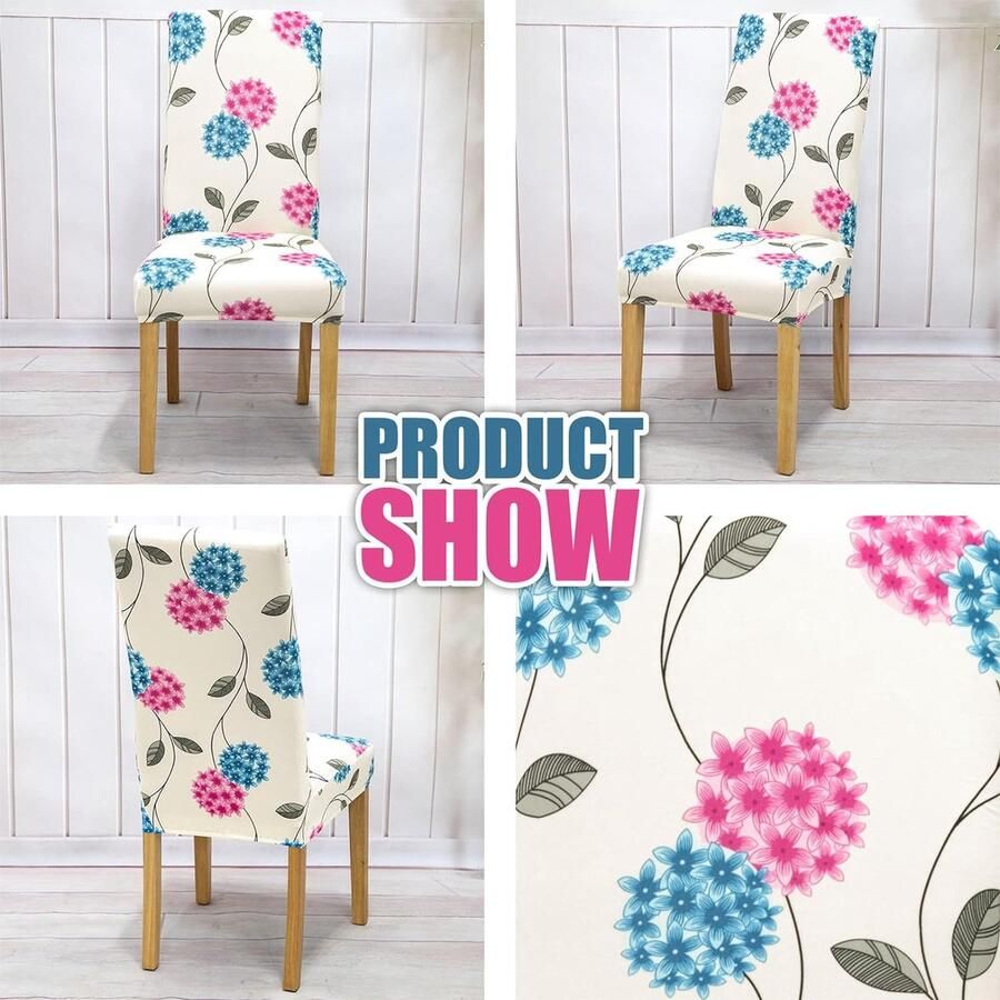 Stoelhoezen set van 6 stuks Stretch Afneembaar en wasbaar Voor eetkamerstoelen Decoratief Huis keuken hotel restaurant Stoelbekleding voor bruiloftsfeesten