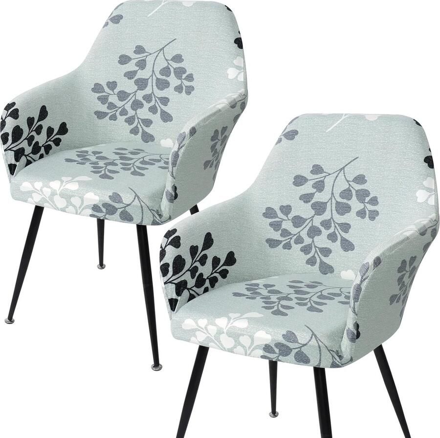Stoelhoezen stretch stoelhoes set van 2 kantelbare stoelen met armleuningen afneembare hoes voor bureaustoelen eetkamerstoelen make-uptafel stoel keukenstoelen